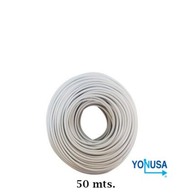 YONUSA CDA50 – Bobina de cable bujía con doble aislado de 50 mts para uso en cercas eléctricas con energizadores Yonusa/ calibre 22 AWG especial indicado para soportar de 10,000 a 12,000 V