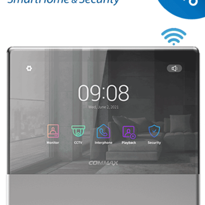 COMMAX CMV70MX – Monitor para videoportero de 7 pulgadas con diseño slim, cuenta con conexión wifi para notificación a celular a través App compatible con Android&iOS, grabación de audio y video con SD/ Compatible con frentes de calle Commax