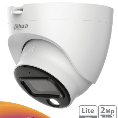 DAHUA HAC-HDW1209TLQN-A-LED – Cámara Domo Full Color de 2 Megapixeles/  Lente de 2.8mm/ Angulo de 103 Grados/ Micrófono Integrado/ 20 Metros de Iluminación/  Instalacion Rapida/ IP67/ DWDR/ Starlight/