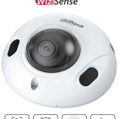 DAHUA IPC-HDBW3241F-AS-S2 – Camara IP Domo Antivandalica de 2 Megapixeles/ WizSense/ Lente de 2.1 mm/ 137 Grados de Apertura/ 30 Metros de IR/ Microfono Integrado/ SMD 4.0/ AI SSA/ IP67/ PoE/ Ik10/ WDR Real/ E&S de Alarmas y Audio/ #LoNuevo