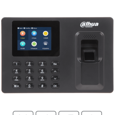 DAHUA DHI-ASA1222E – Control de Asistencia de Huella y Password/ Pantalla de 2.4 Pulgadas/ 1000 Usuarios/ 2000 Huellas/ 1000 Passwords/ 100,000 Registros/ Puerto USB para Reportes, Importar y Exportar/ Horarios por Usuario o Departamento/ #LoNuevo