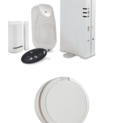 Risco Wicomm Fuego Pack – Paquete Que incluye Panel Autocontenido Inalámbrico Wicomm con Sensor de Movimiento , Contacto Magnético, Llavero y Sensor de Humo y Calor Inalámbrico 2 Vías. #PAREJAIDEAL