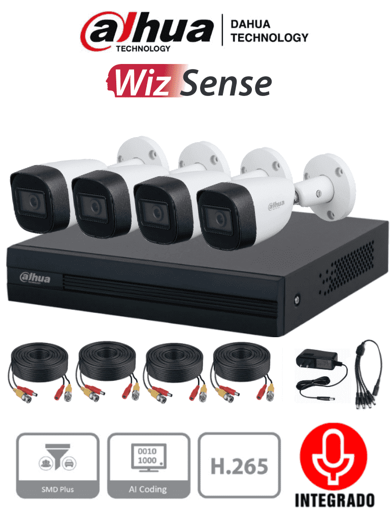 Kit de 4 Camaras DVR Inteligente