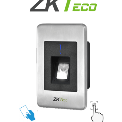 ZKTECO FR1500MF Lector Esclavo De Huella SILK ID Tarjetas MIFARE 13.56 Mhz / IP65 / RS485 / Led Indicador De Estado