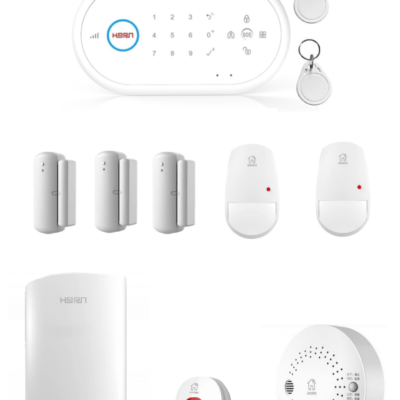 IHORN ND1 Megapack – Paquete de Alarma Incluye Panel ND1 con Comunicación 2G. 32 Zonas Inalámbricas. 2 Sensores de Movimiento. 3 Contactos Magnéticos. Sirena Inalámbrica de Exterior. Sensor de Gas Inalámbrico y Botón de Pánico. Incluye Fuente y 2 Tags