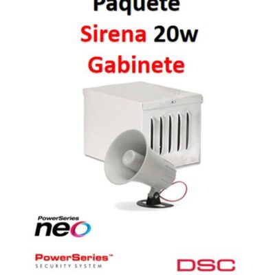 DSC S20WGPAQ – Paquete Sirena Exterior 20W con Gabinete