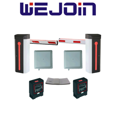 Wejoin WEJPAK6-  Paquete para Control de Acceso Vehicular / 2 barreras Wejoin WJDZ120L34, WJDZ120R34/ 2 Lectoras Saxxon SAXR2656 / 2 sensores de masa Wejoin WJDG102 / 100 Tag de Papel adherible SAXXON THF02