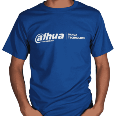 TVC MATPRO008 – Playera Azul  Cuello Redondo con Logotipo Marca Dahua/ Talla Mediana/ Promocional