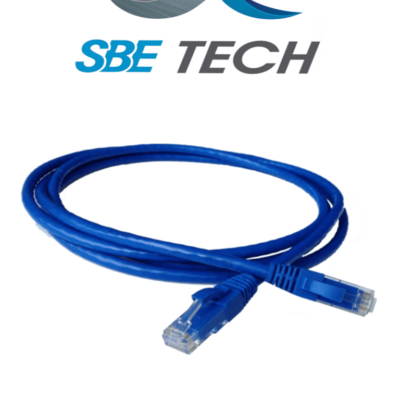 SBETECH PCC6U03MBL- Pathcord Cat6 de 0.3m / Color azul/ 8 hilos / ISO 11801 / Clase E