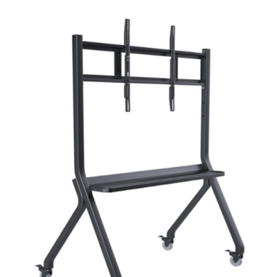 ZKTECO IWBA01B – Soporte de Piso Desplazable para Pantallas Interactivas Serie IWB / Color: negro / Carga máxima de 100 kg / 4 Ruedas giratorias con seguro