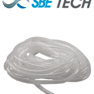 SBETECH SBEESP12 – Organizador de cable / Espiral blanco / 1/2″ / 10 Metros / Rollo