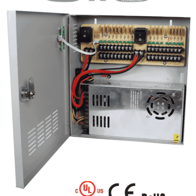 SAXXON PSU1230D18 – Fuente de Poder Profesional de 12 vcd / 30 Ampers/ Para 18 Camaras/ 1.67 Amperes por Canal/ Protección contra Sobrecargas/ Certificación UL/