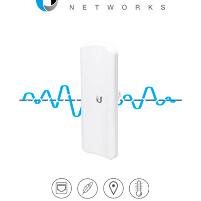 UBIQUITI LAP-GPS – Radio con antena integrada Airmax AC 5.8GHz / Exterior / Antena Sectorial 17 dBi / 90 Grados apertura / 25 dBm / Rendimiento hasta 450 Mbps / Sincronizacion GPS