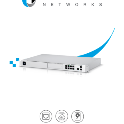 UBIQUITI UDM-PRO – UniFi Dream Machine Pro / 1 Puerto WAN 10G SFP+ / Switch de 8 puertos Gigabit RJ45/ Bahia para Disco Duro de 3.5 / 1UR