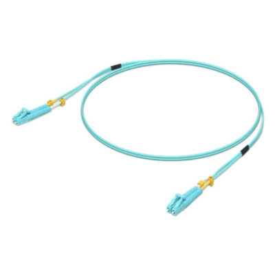 UBIQUITI UOC-3 Jumper de Fibra Óptica Multimodo LC-LC duplex 10 G, 50/125 OM3, Color Aqua, 3 Metros