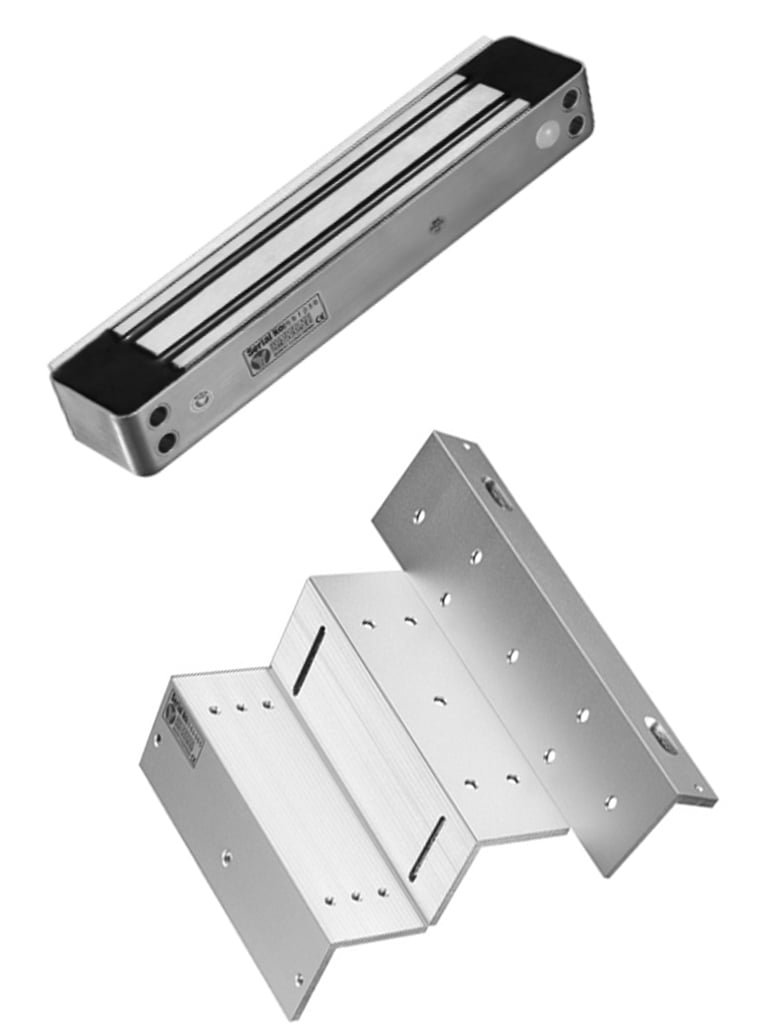 YLI YM280WSPAK – Paquete de Cerradura Magnética para exterior YM280WS y  Soporte de Fijación tipo ZL / Fuerza de Sujeción 280kg (600LB) / Para  puertas de madera, vidrio y metálicas / IP68