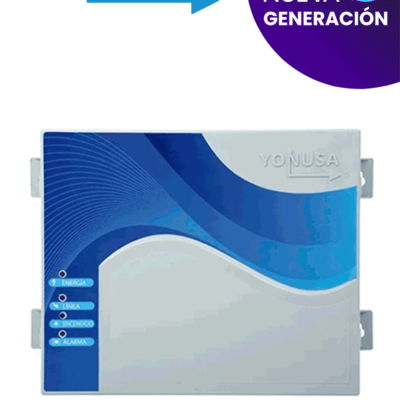 YONUSA EYNG12001 – Energizador de nueva generación para solución de cerco eléctrico, Salida de 12000 V y hasta 2500 metros lineales o hasta 500 metros con poste de 5 líneas/ Soporta modulo  WiFi, batería de respaldo y sirena cableada