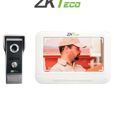 ZKTECO VDP03B3 Kit – Kit de Videoportero Analógico / Monitor de 7 Pulgadas / Botones táctiles / Resolución 800*480 / Frente de Calle de 1 MP / Ángulo de Visión 87° / Apertura de Puerta / Soporta hasta 4 monitores