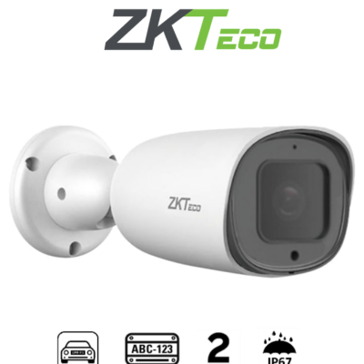 ZKTECO BL852Q38ALP – Cámara IP Bullet para reconocimiento de placas / Software LPR integrado / Lente Motorizado /  Resolución 2MP /  POE / IP67 / Audio / Alarma / RS485 / Ranura para tarjeta SD / #lineaIP