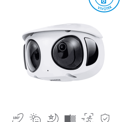 VIVOTEK MS9390-EHV-v2 – Camara IP Panoramica 180º de exterior 8 Megapixeles, 4K, Luz IR 20mts, WDR Pro, Visión SNV, Smart Motion, Ciberseguridad Trend Micro, Microfono Integrado, Smart stream III, Protección IP66, IK10, ONVIF